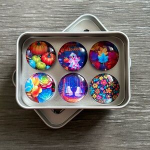 Handmade Vibrant Halloween Magnet Set